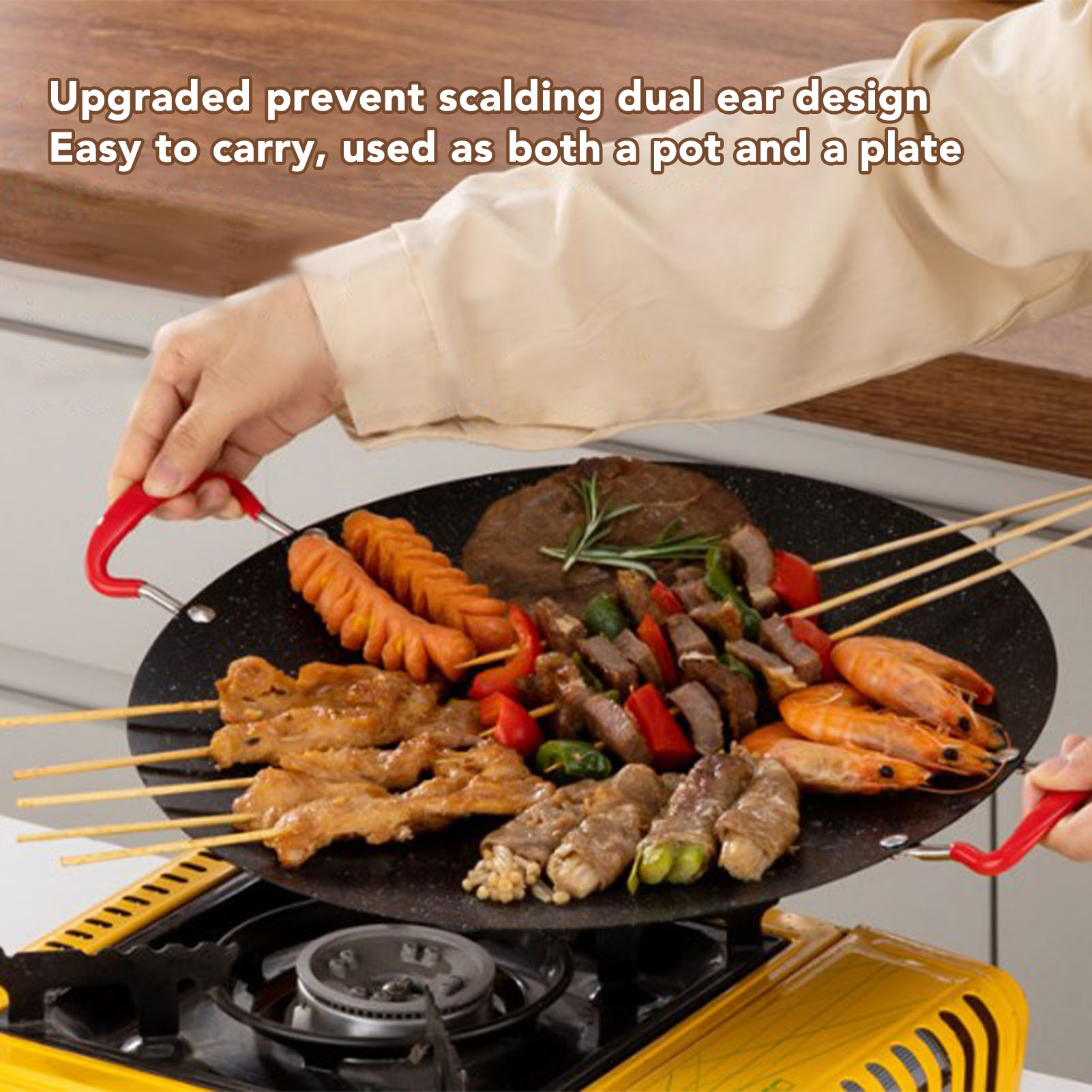 Kitchen Baking Tray Organiser - BBQ Griddle Pan Korean Grill Pan