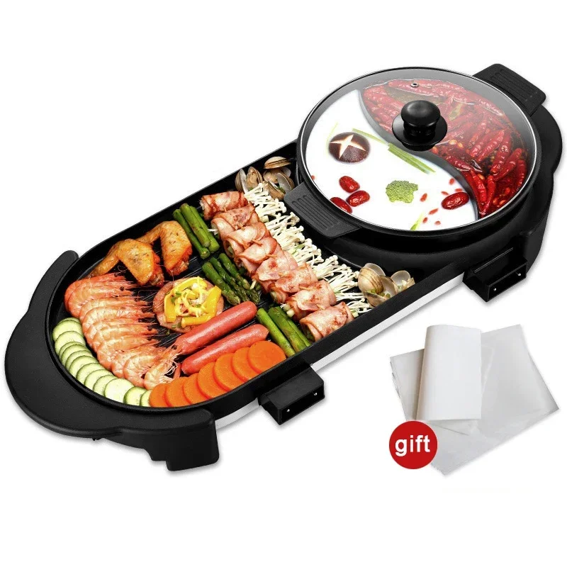 Kitchen Baking Tray Organiser - 2-in-1 BBQ And Hot Pot Machine