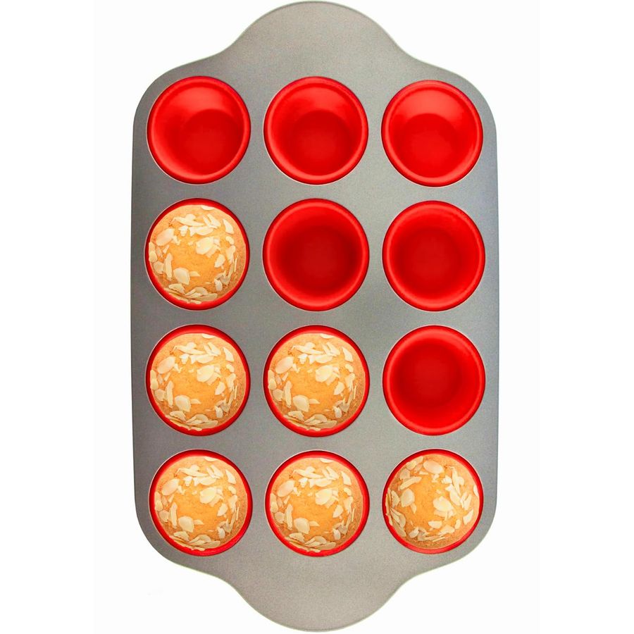 Muffin Tin Nonstick - NonStick 12 Cup Silicone Muffin Pan