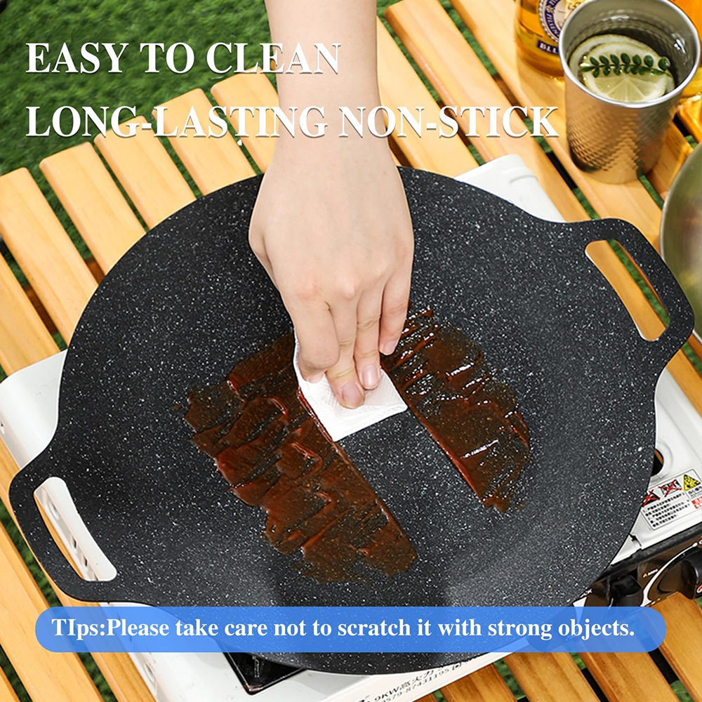 Korean BBQ Grill Pan Non-stick – Kitchen Baking Tray Organiser recenzja i cena