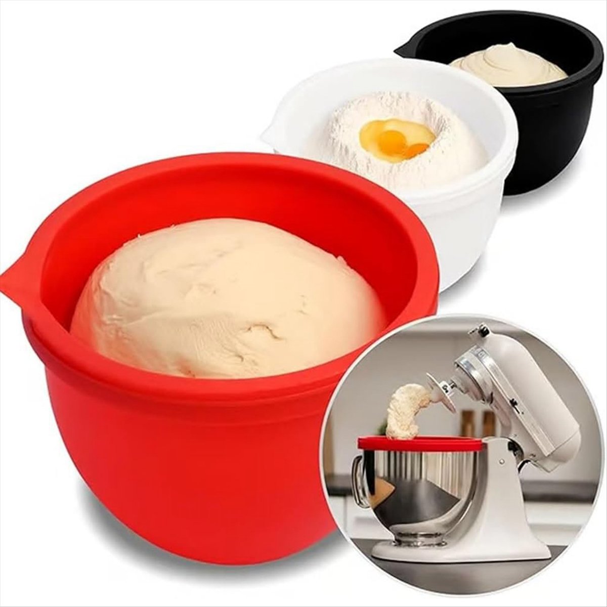 (A25M) 3pcs Silicone Liners fo – Kitchen Aid Baking Mixer recenzja i cena