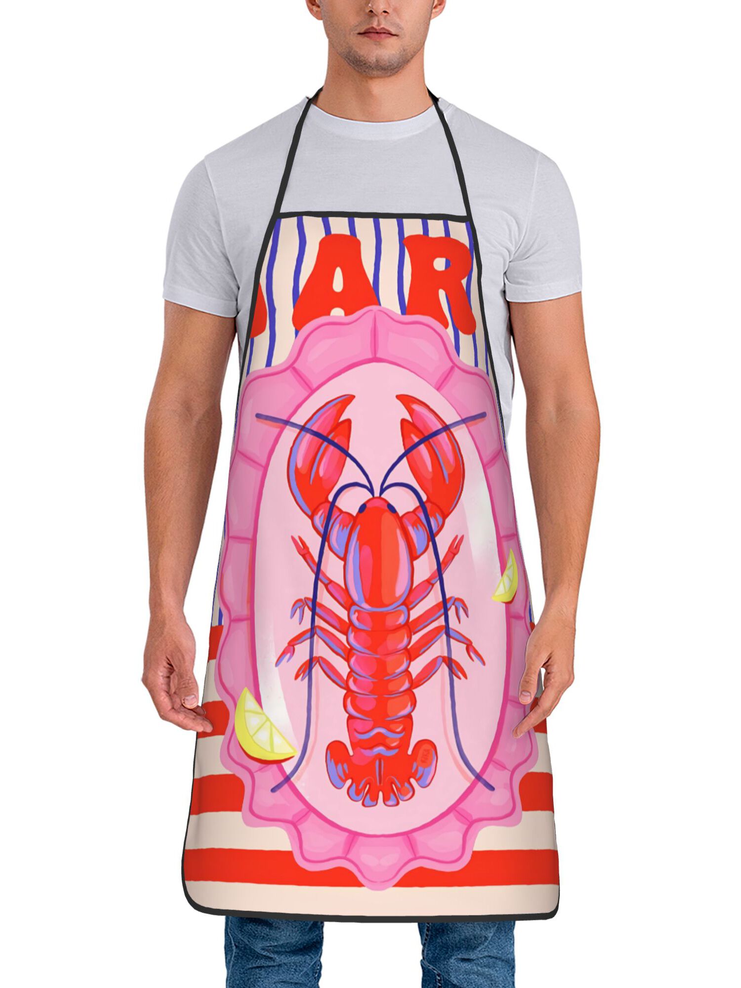 Retro Lobster Print Kitchen Ap – Kitchen.Baking Labels recenzja i cena