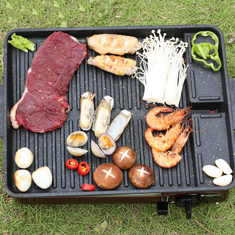 BBQ Grill Pan Plate 32 X 26cm  – Kitchen Baking Tray Organiser recenzja i cena