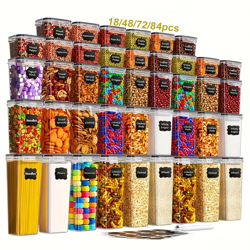 18/48/72/84pcs Storage Box wit – Kitchen.Baking Labels recenzja i cena
