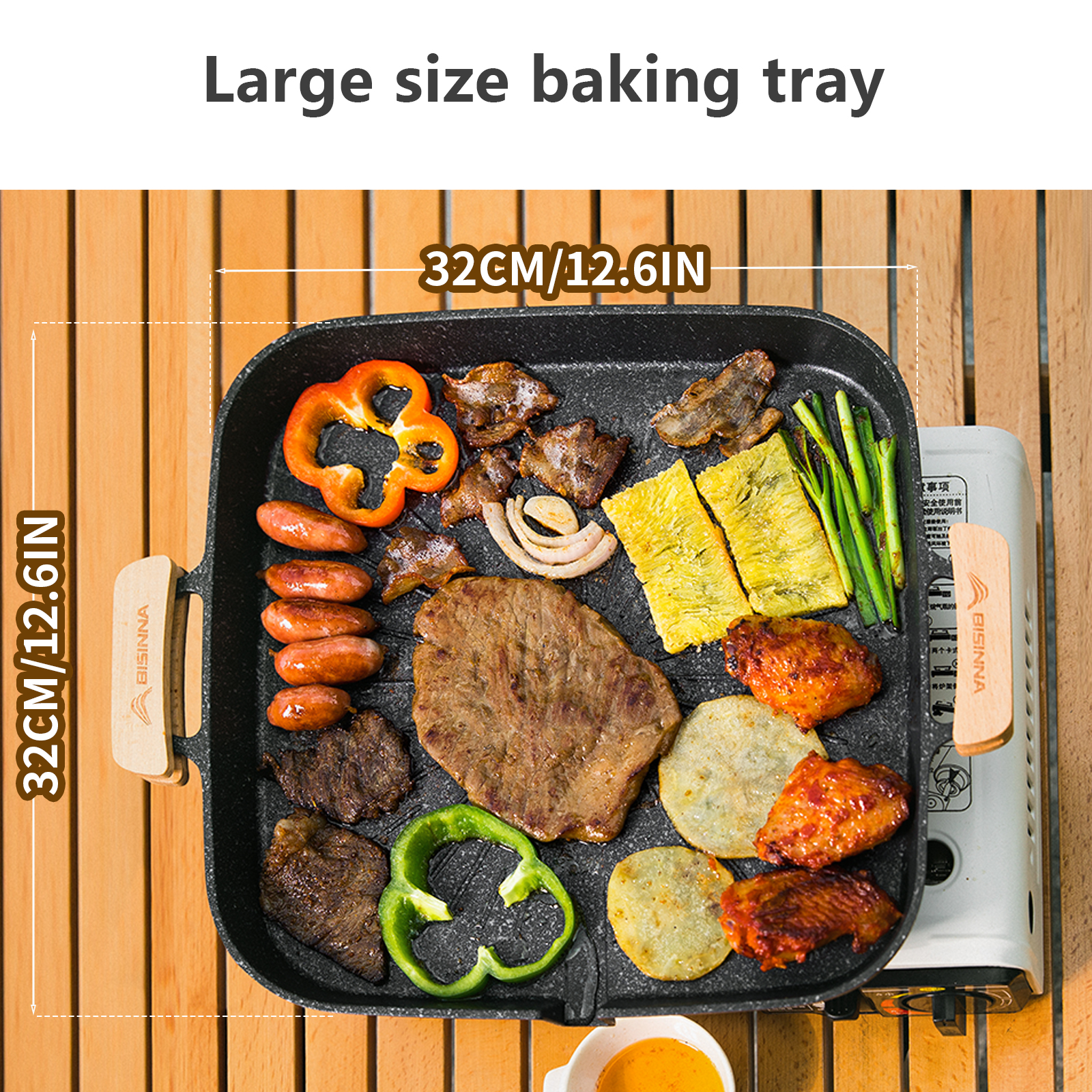 BISINNA Square BBQ Grill Pan N – Kitchen Baking Tray Organiser recenzja i cena
