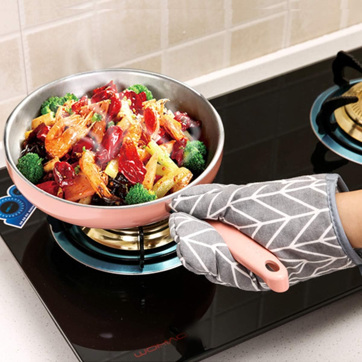 Non-Slip Oven Mitts & Potholde – Baking Kitchen Set Up recenzja i cena