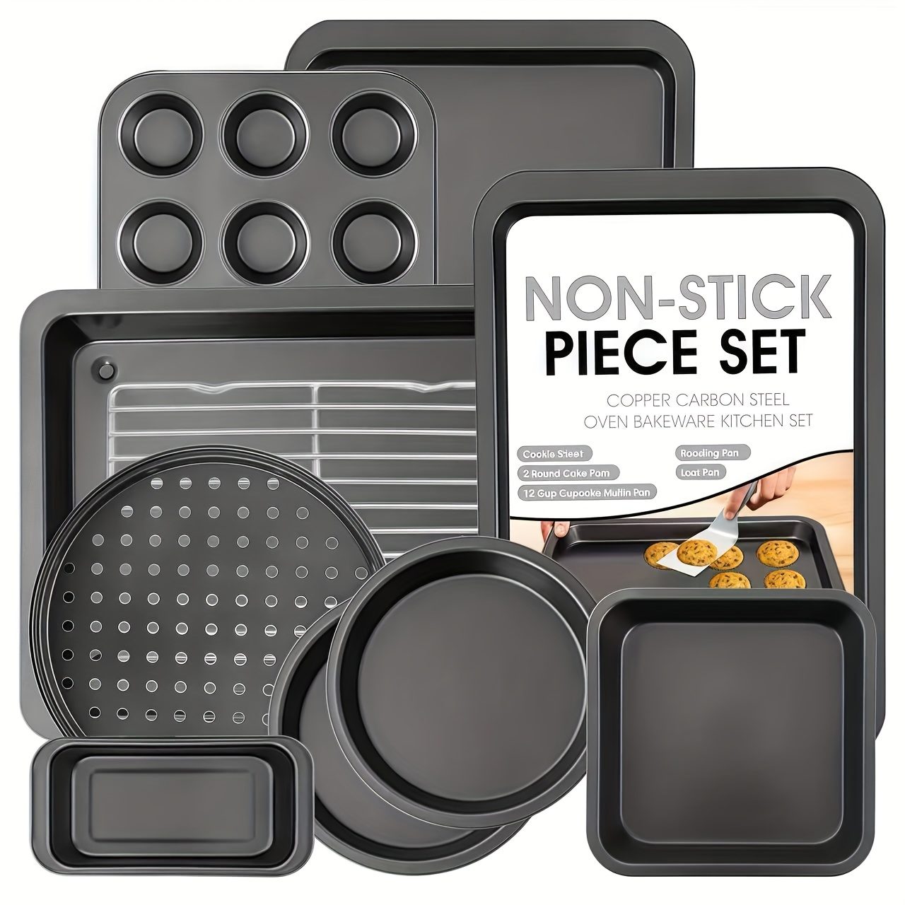 Set of 10 Baking Trays, Featur – Kitchen Baking Cupboard recenzja i cena