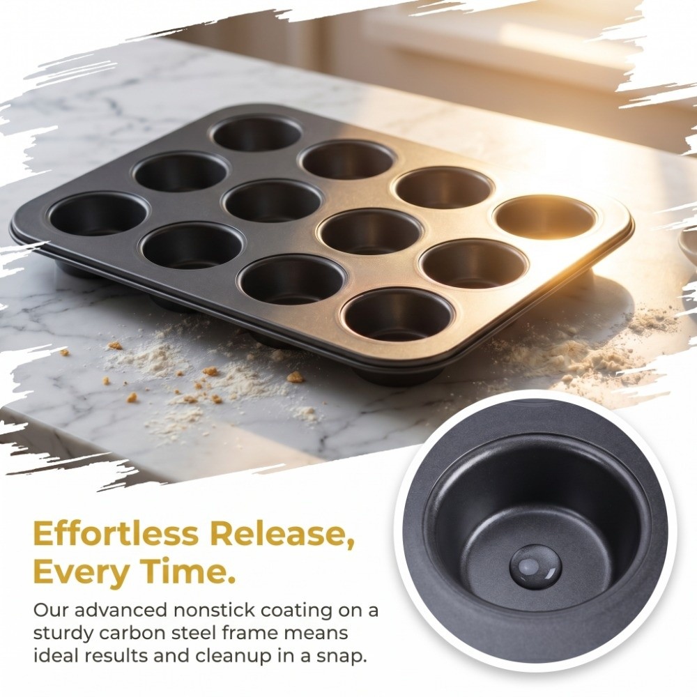 Carbon Steel Mini Muffin Pan 1 – Muffin Tin Nonstick recenzja i cena