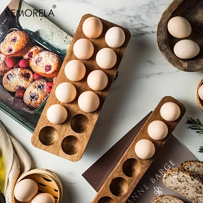 KEMORELA 1PCS Modern Wooden Eg – Kitchen Baking Tray Organiser recenzja i cena