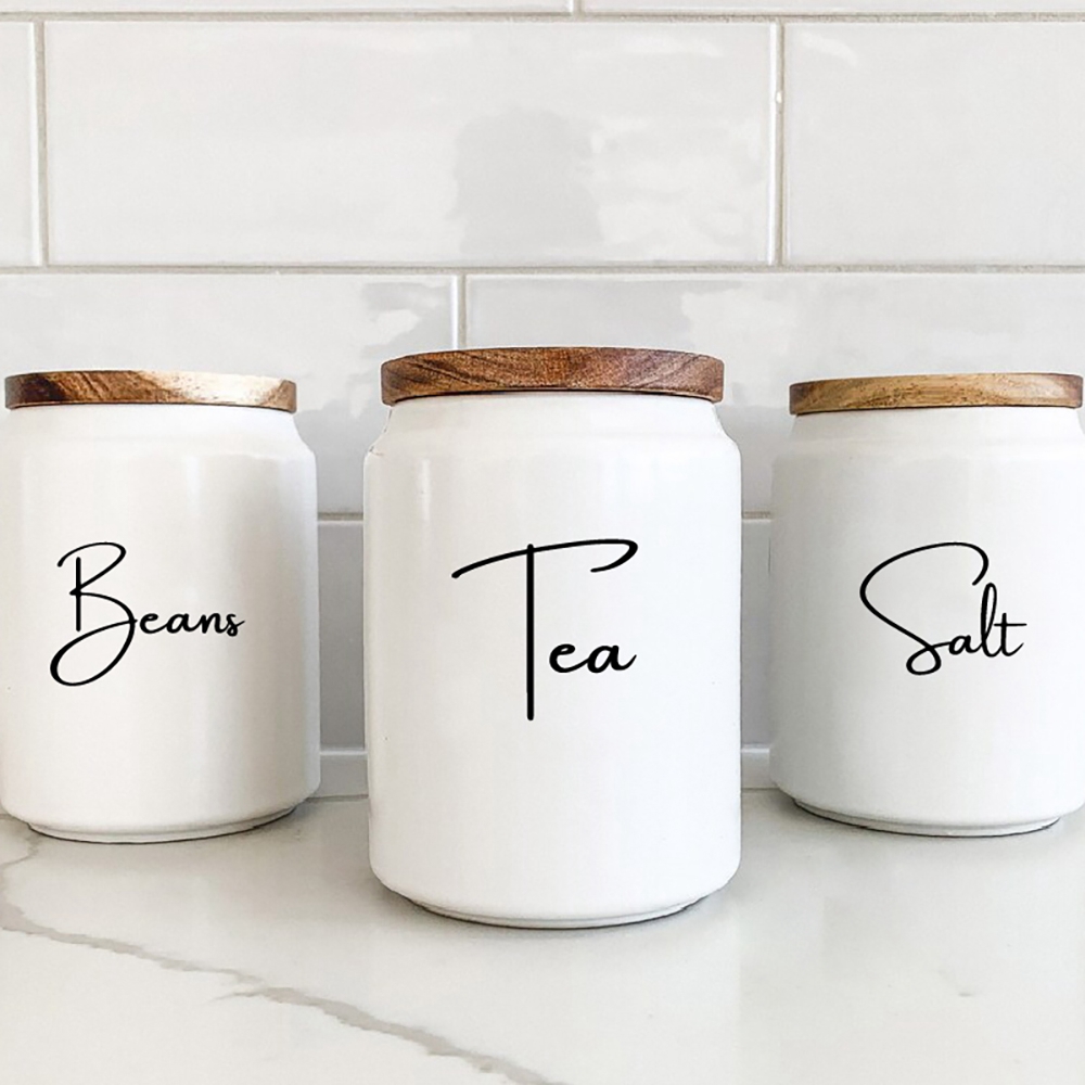 Kitchen Organization Canister  – Kitchen.Baking Labels recenzja i cena