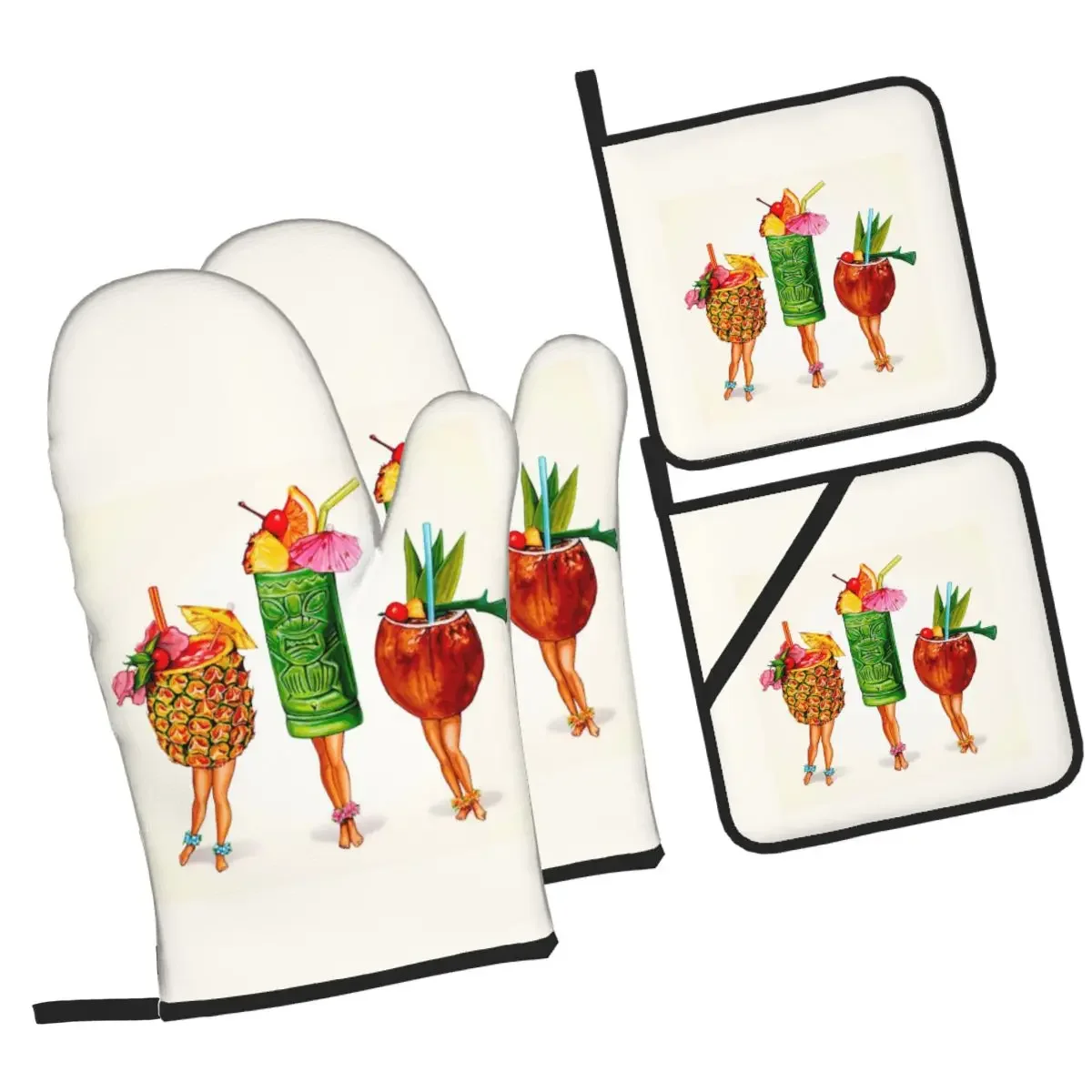 Pin-Up Oven Mitts and Pot Hold – Baking Kitchen Set Up recenzja i cena