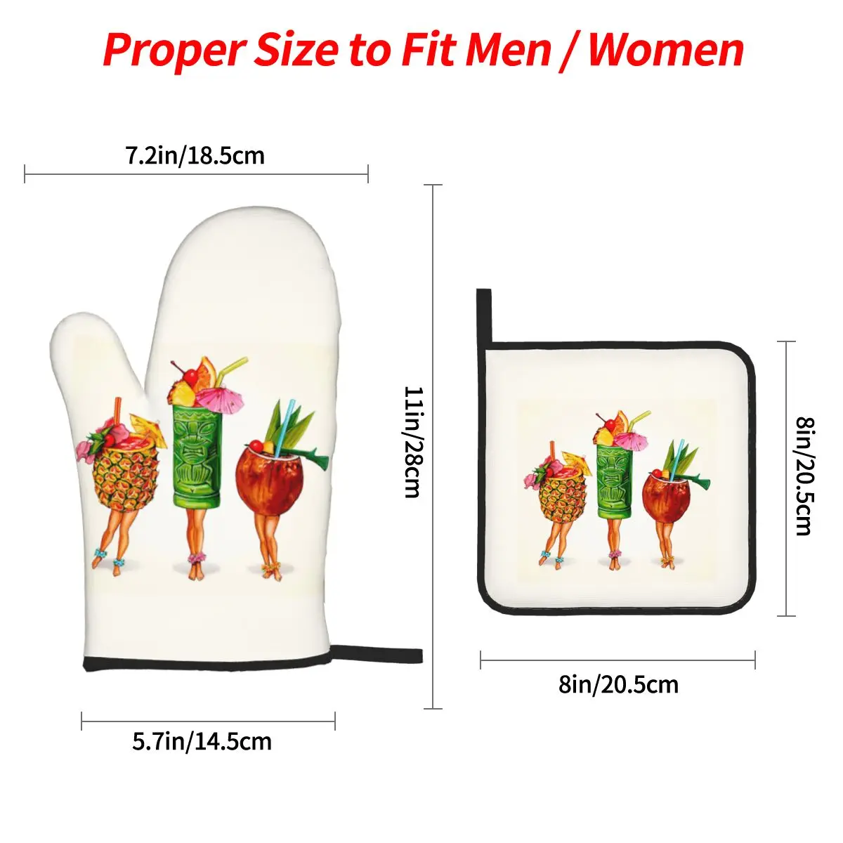 Pin-Up Oven Mitts and Pot Hold – Baking Kitchen Set Up recenzja i cena