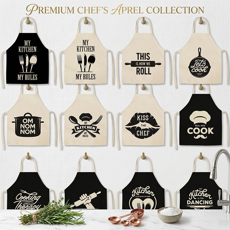 Funny Quote Letter Print Apron – Kitchen Baking Quotes recenzja i cena