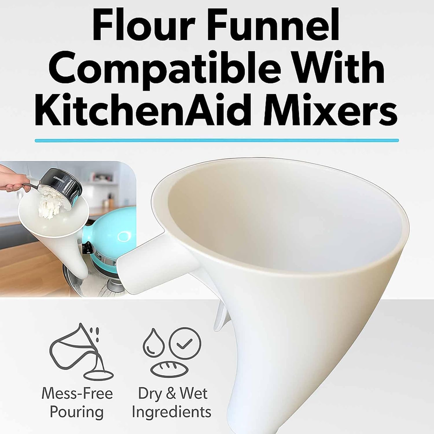 Flour Funnel for Kitchen Aid M – Kitchen Aid Baking Mixer recenzja i cena