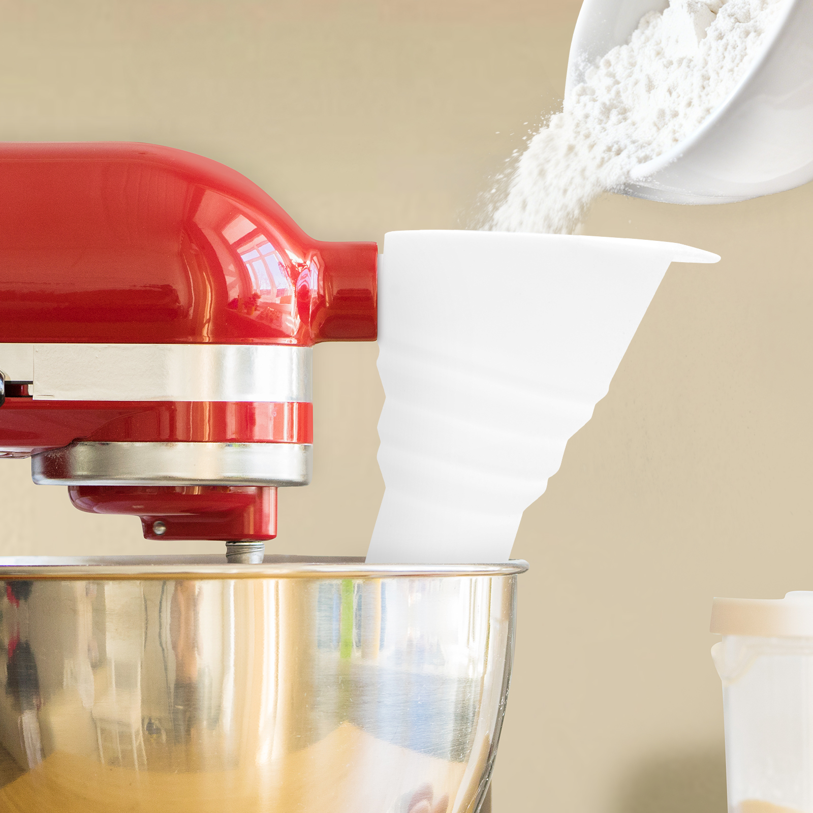 Silicone Flour Funnel for Kitc – Kitchen Aid Baking Mixer recenzja i cena