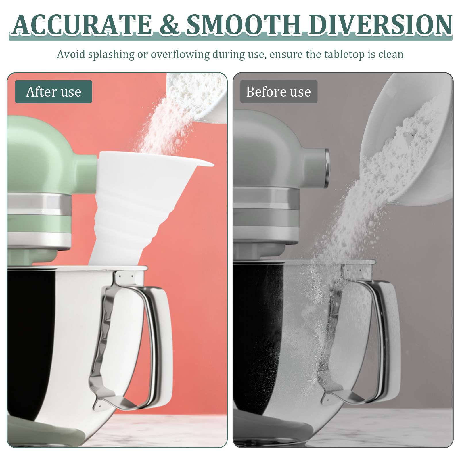 Silicone Flour Funnel for Kitc – Kitchen Aid Baking Mixer recenzja i cena