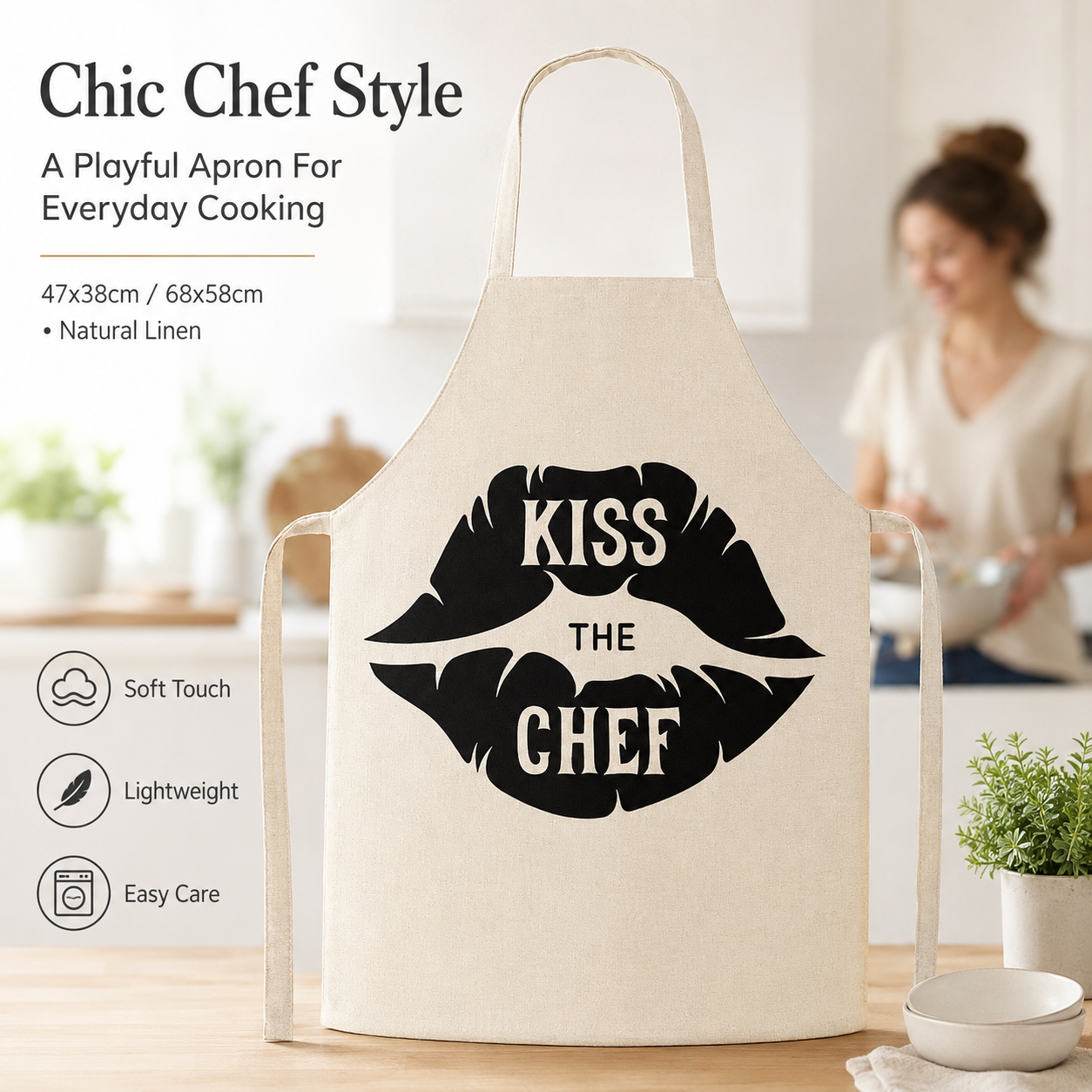 Funny Quote Letter Print Linen – Kitchen Baking Quotes recenzja i cena
